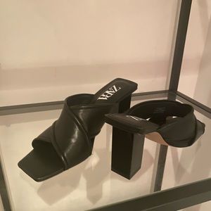 Zara Block Heel Mules 38